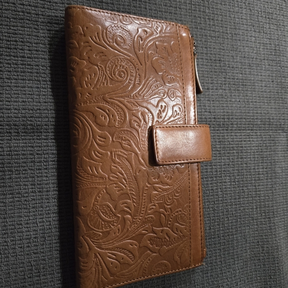 Embossed Brown Wallet - Picture 1 of 5